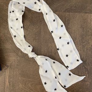 Vince Camuto Silk Star Print Skinny Scarf